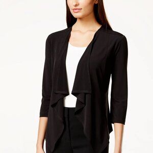 NEW Connected 3/4 Sleeve Ruffle Sweater - NWT - Black SZ L